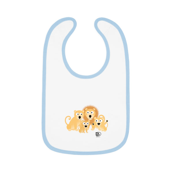 Lions Family of 4 - Baby Contrast Trim Jersey Bib