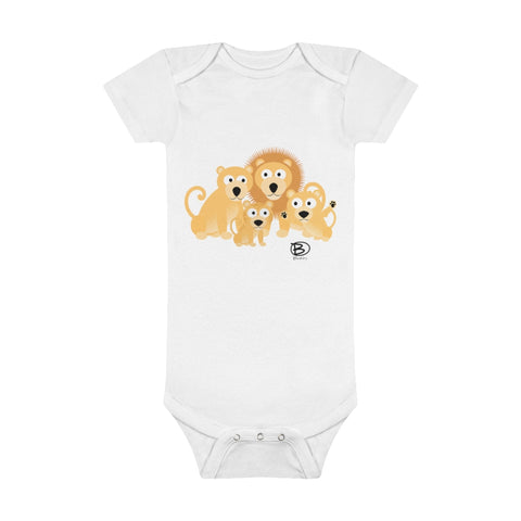 Lions Family of 4 - Onesie® Organic Baby Bodysuit