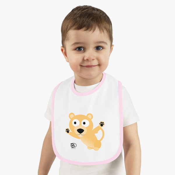 Lion Cub - Baby Contrast Trim Jersey Bib