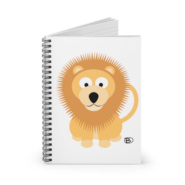 Lion Spiral Notebook - Ruled Line