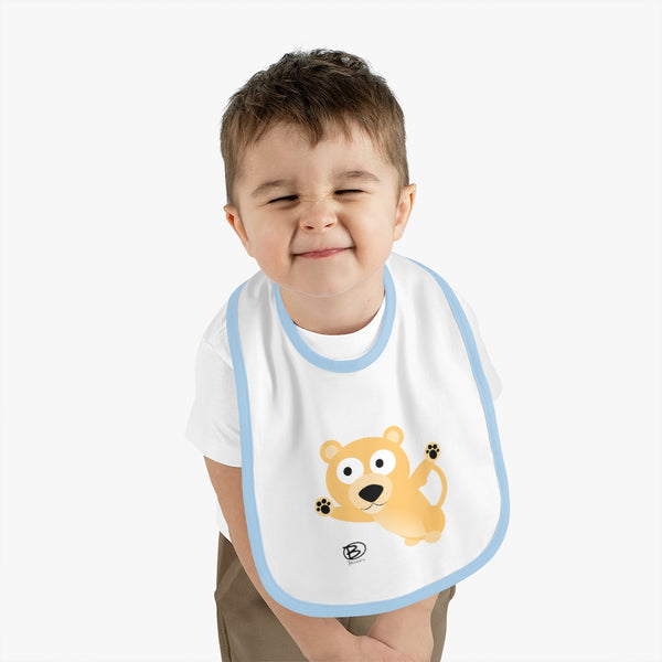 Lion Cub - Baby Contrast Trim Jersey Bib