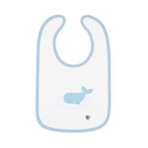 Happy Whale - Baby Contrast Trim Jersey Bib