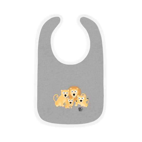 Lions Family of 4 - Baby Contrast Trim Jersey Bib