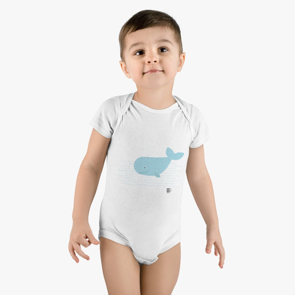 Happy Whale Onesie® Organic Baby Bodysuit