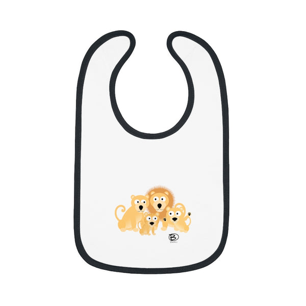 Lions Family of 4 - Baby Contrast Trim Jersey Bib