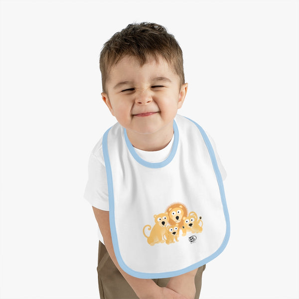 Lions Family of 4 - Baby Contrast Trim Jersey Bib