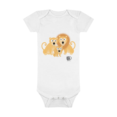 Lions Family of 3 - Onesie® Organic Baby Bodysuit