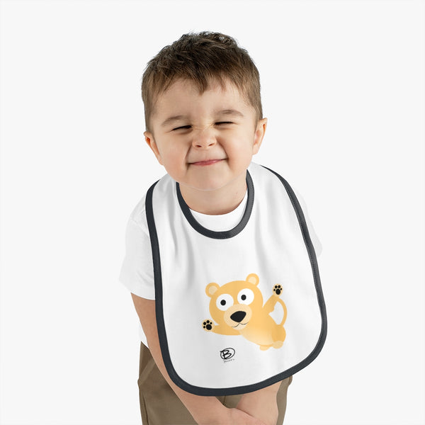 Lion Cub - Baby Contrast Trim Jersey Bib