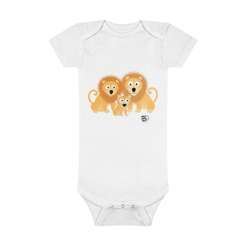 Lions Family of 3 - 2x Pops Onesie® Organic Baby Bodysuit