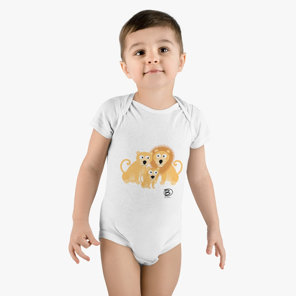 Lions Family of 3 - Onesie® Organic Baby Bodysuit