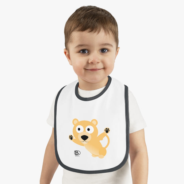 Lion Cub - Baby Contrast Trim Jersey Bib