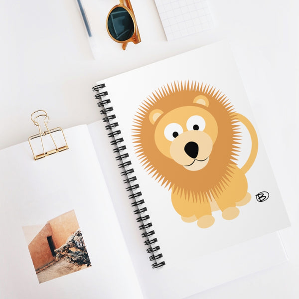 Lion Spiral Notebook - Ruled Line