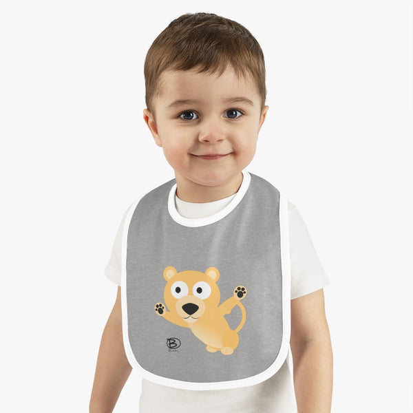 Lion Cub - Baby Contrast Trim Jersey Bib